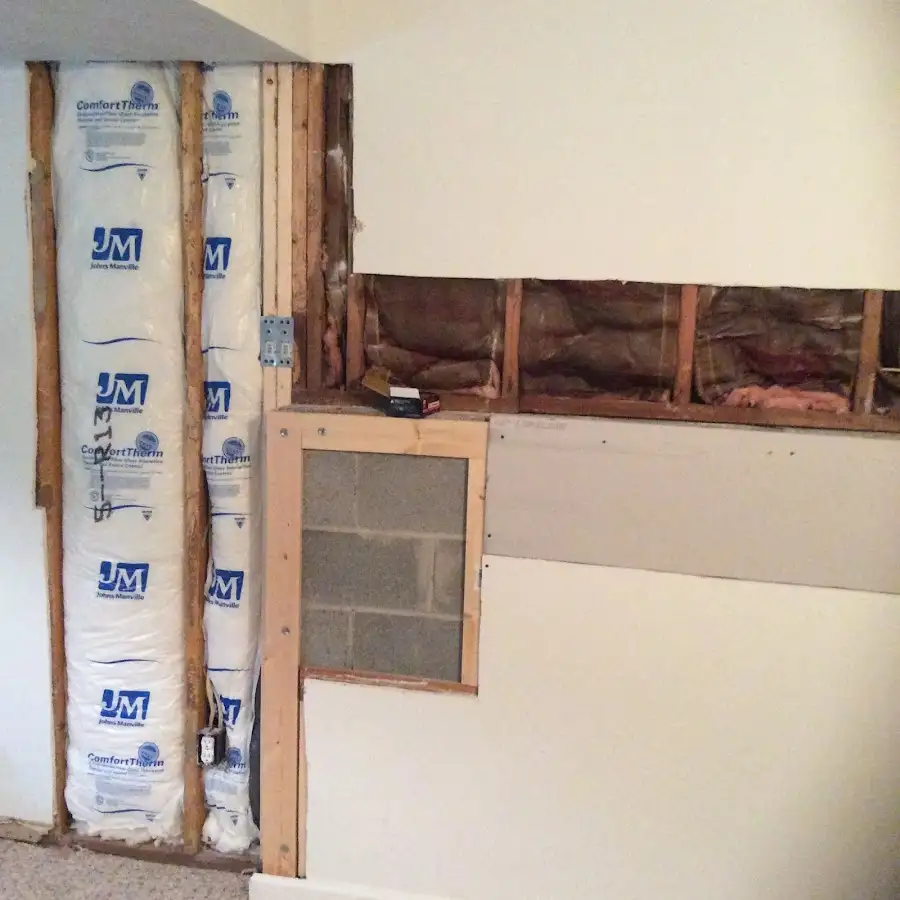 Wall insulation replacement during Contents Cleaning & Restoration in Bondurant